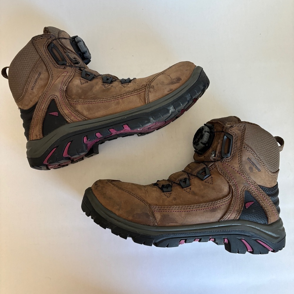 RED WING women brown leather casual Tradeswoman BOA Safety Toe Waterproof size 9 - Picture 12 of 15
